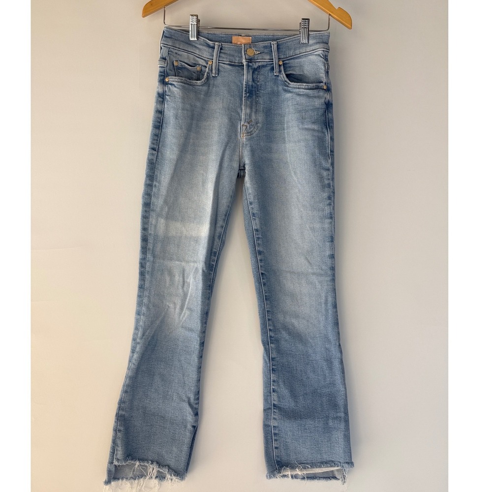 Mother The Insider Crop Step Fray Women 26 Limited Edition Blue High Rise Jeans